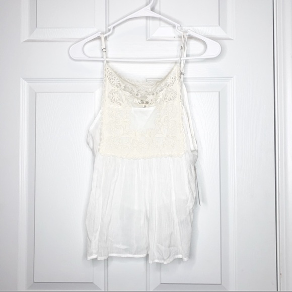 Listicle white lace boho tank top - Picture 1 of 5